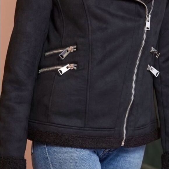 Evereve Peyton Jensen Bancroft Sherpa Moto Jacket - Picture 2 of 4